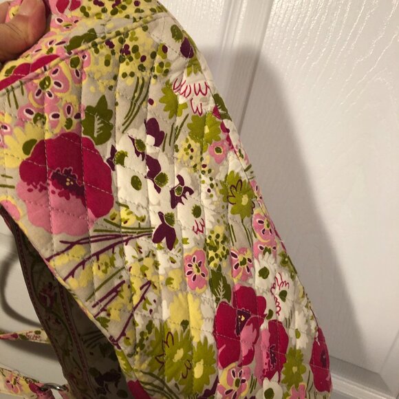 Vera Bradley women pink and lime handbag, 12 x 9 x 5 - Picture 12 of 16